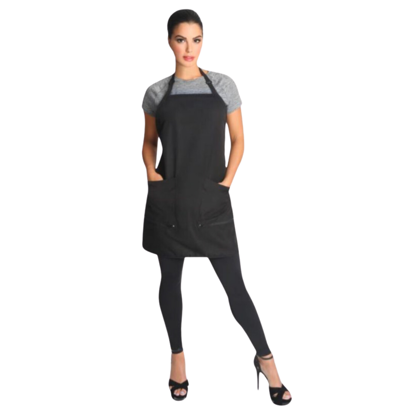 Allegro Combs Bleachproof Black Apron – Professional Salon & Barber Apron for Stylists