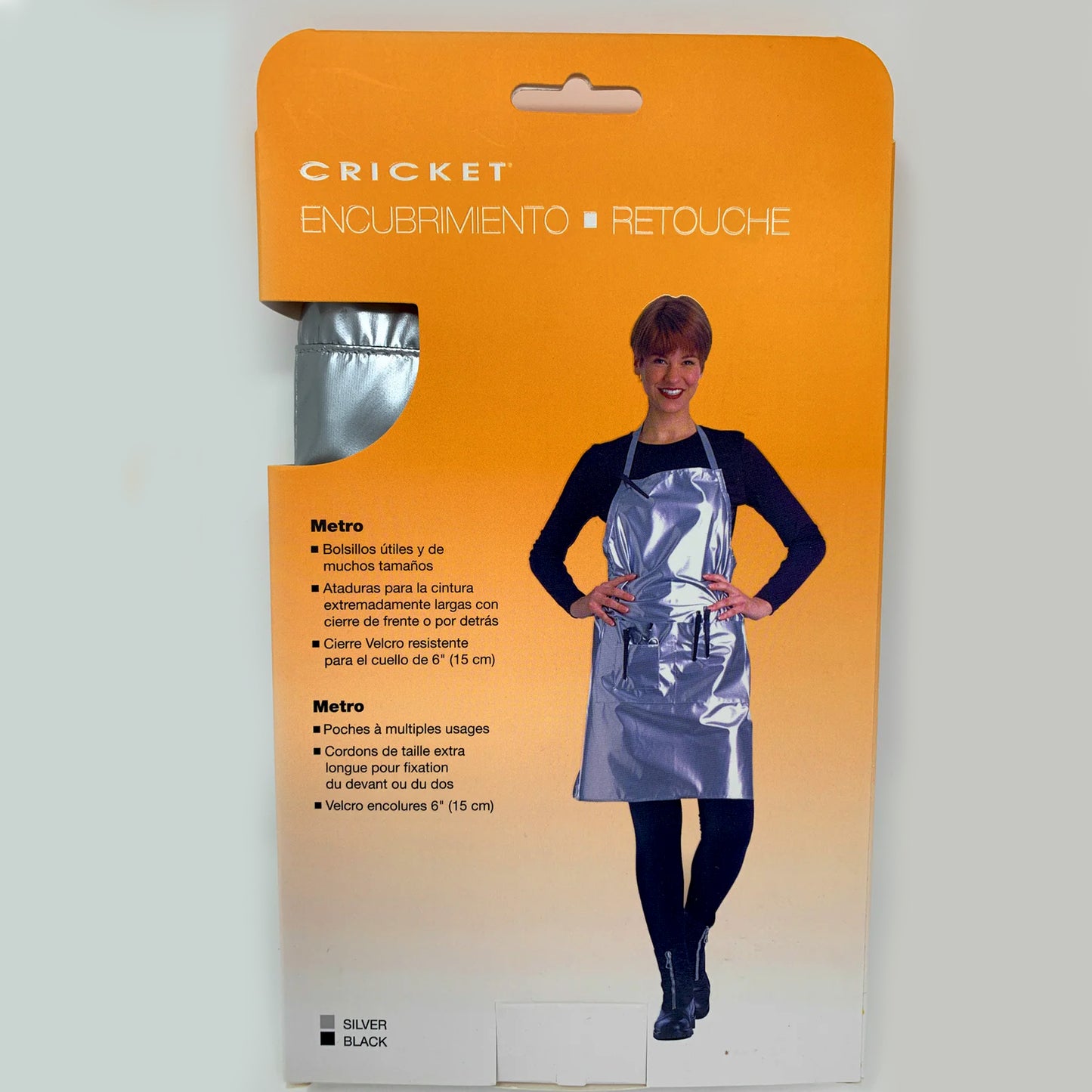 Cricket Cover Up Apron Metro Silver - Professional Salon Cape for Stylists