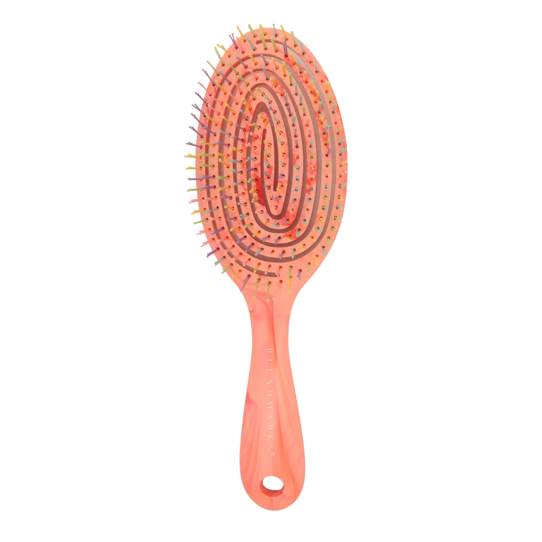 BLUSHMARKS Spiral Flex Detangling Hair Brush – Flexible Vented Hair Brush for Wet & Dry Hair