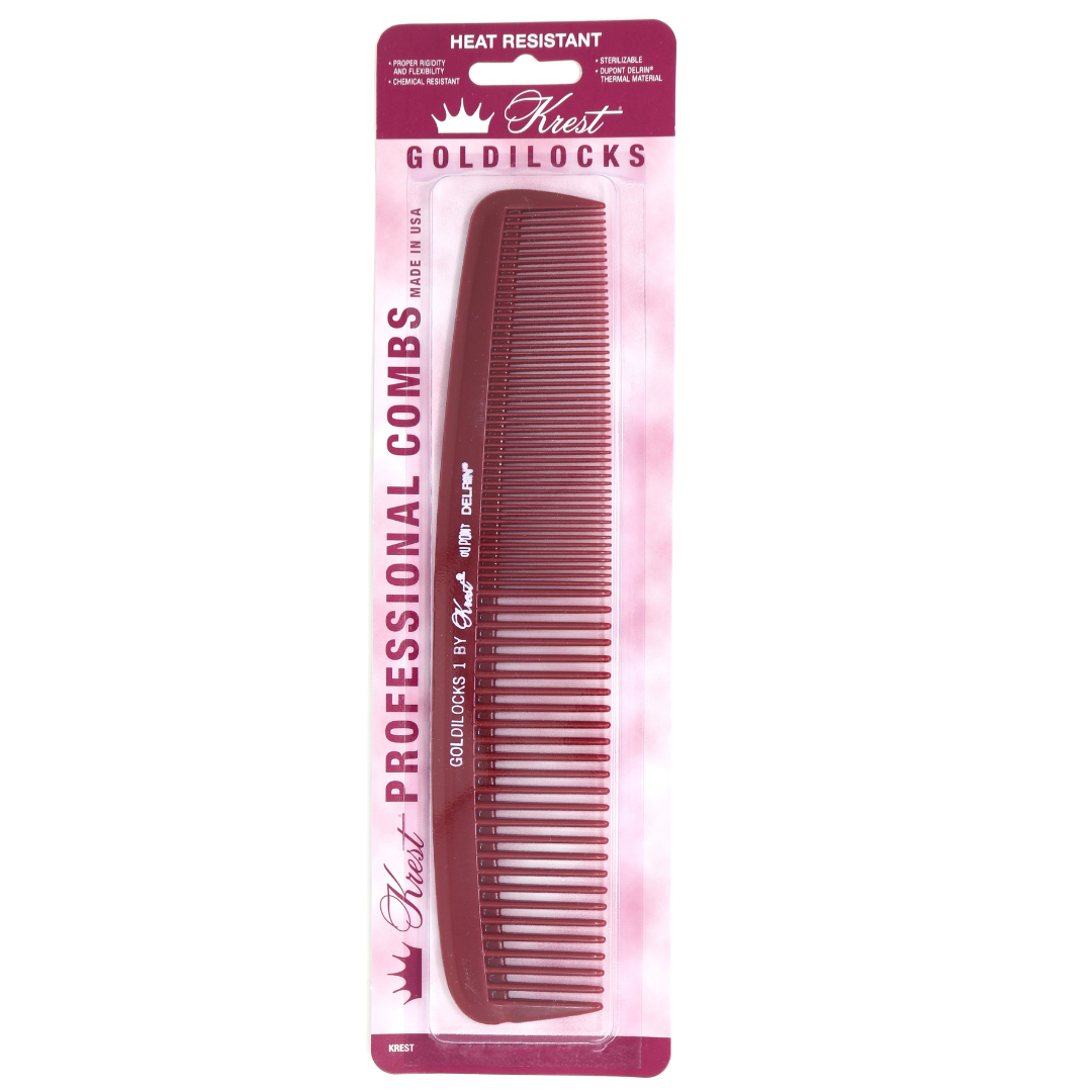 Krest Goldilocks #1 Heat Resistant Sectioning Comb - Professional Barber Cutting