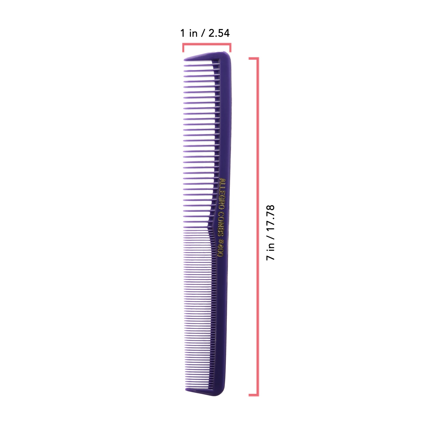 Allegro Combs 400 Hair Combs Barber Comb Set Hair Cutting Pocket Comb For Hair Stylist Styling Comb Men’s Women’s Made In USA Purple 12 Pk.