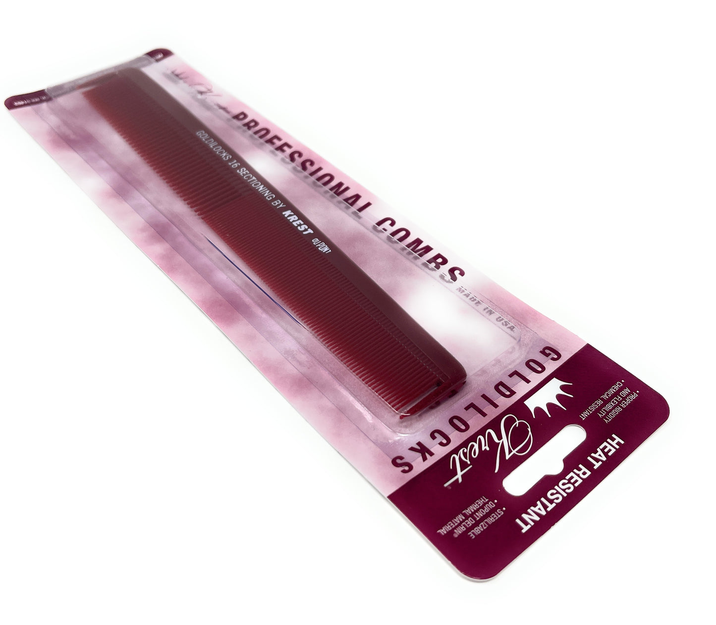 Krest Goldilocks G16 Heat Resistant Parting Combs Sectioning Combs Dupont Delrin 8.5 In. 1 Pc.