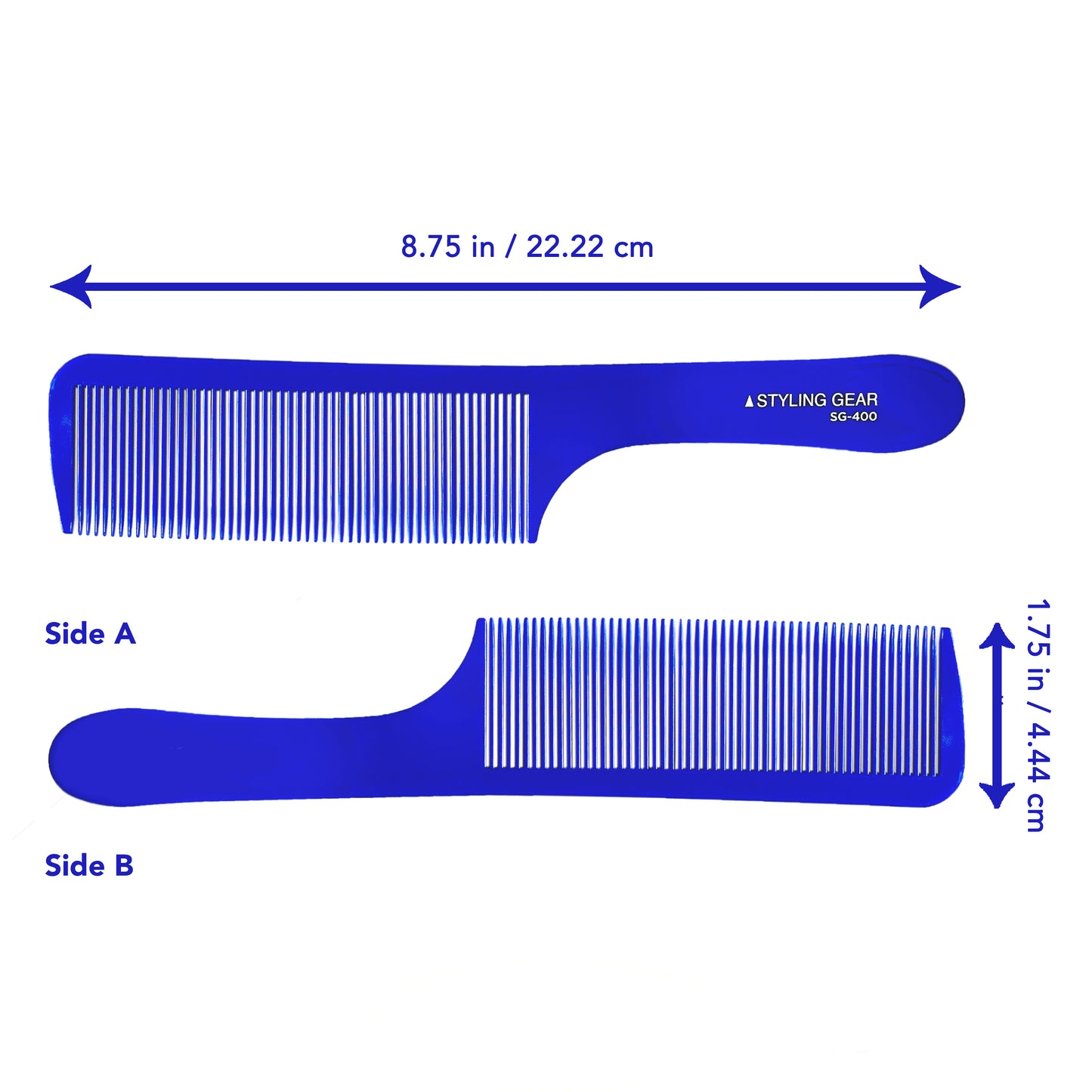 Styling Gear 400 Barber Combs Clipper Cutting Combs Styling Blending Fades 2 Pcs.