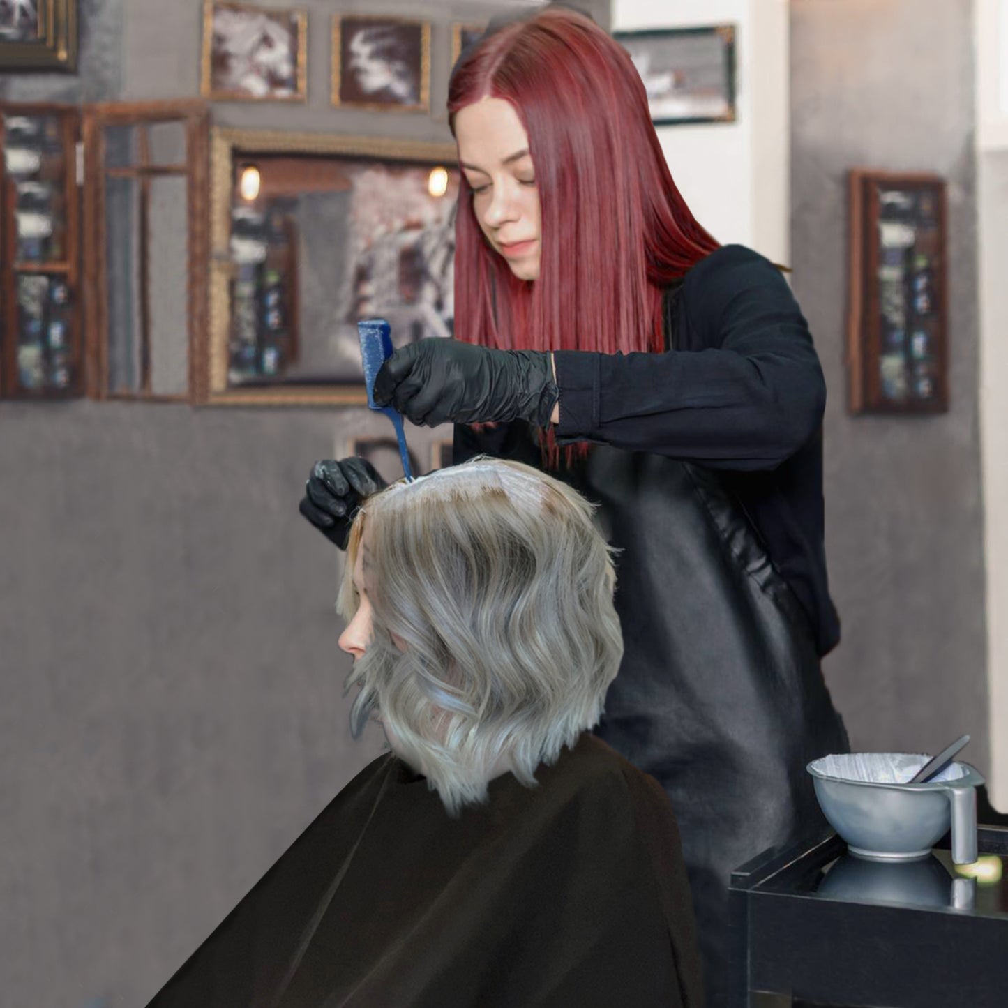 Professional Salon Cape - Waterproof Hair Cutting Cape for Barbers & Stylists | 46x60 Black