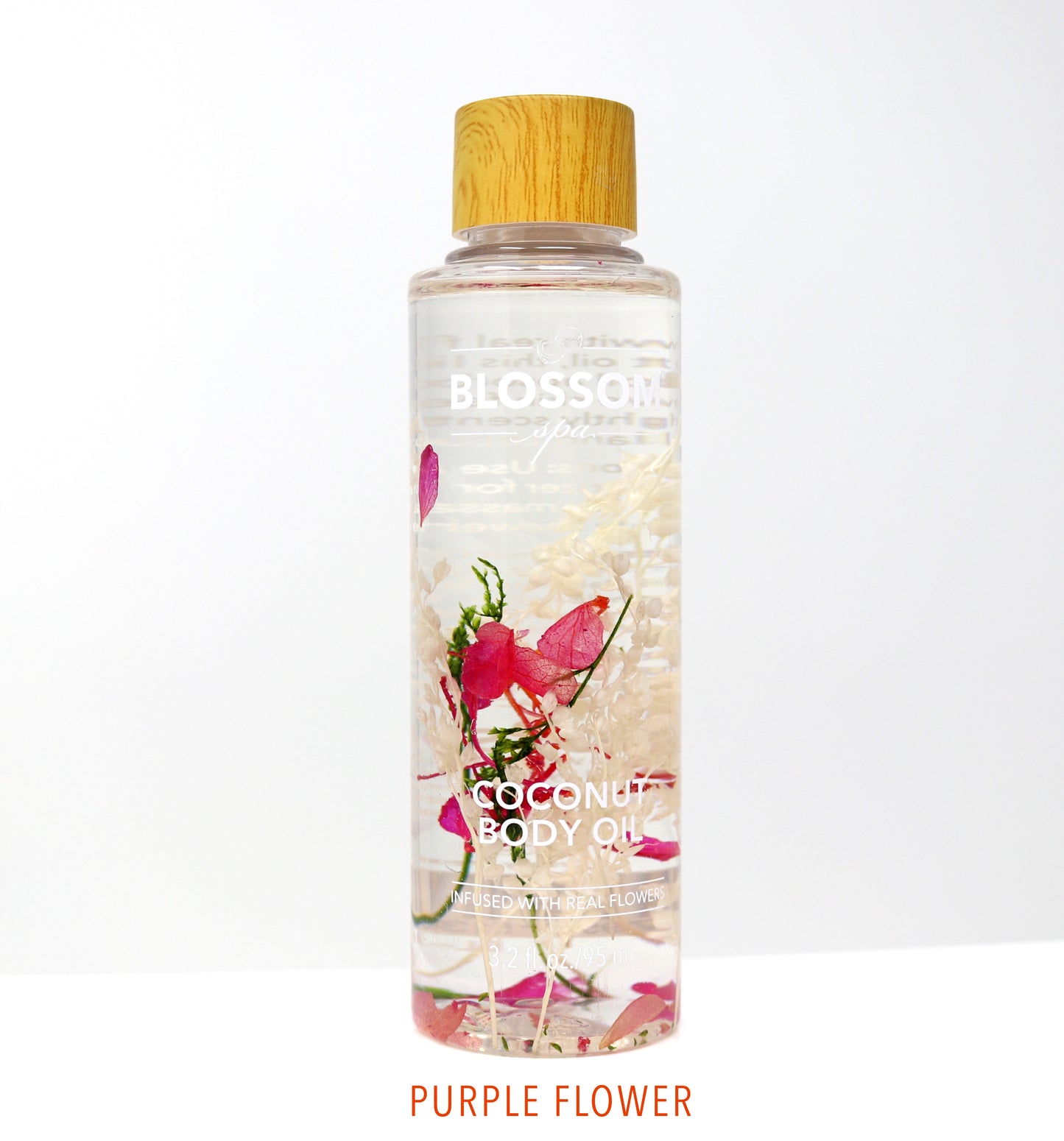 Blossom Spa vegan Coconut Body Oil For Skin Softens Nourishes The Skin 3.2 Oz 1 Pc.