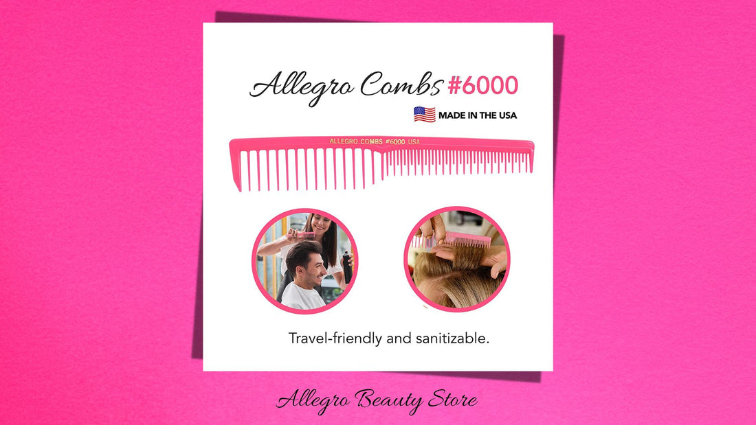 How to Tease Hair for Volume at Crown with Allegro Combs #6000