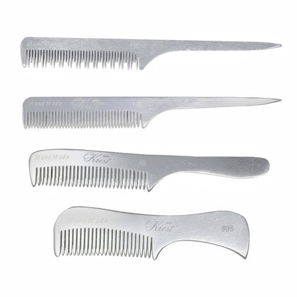 Krest Professional Metal Combs Aluminum Combs 100% Hand-Finished.