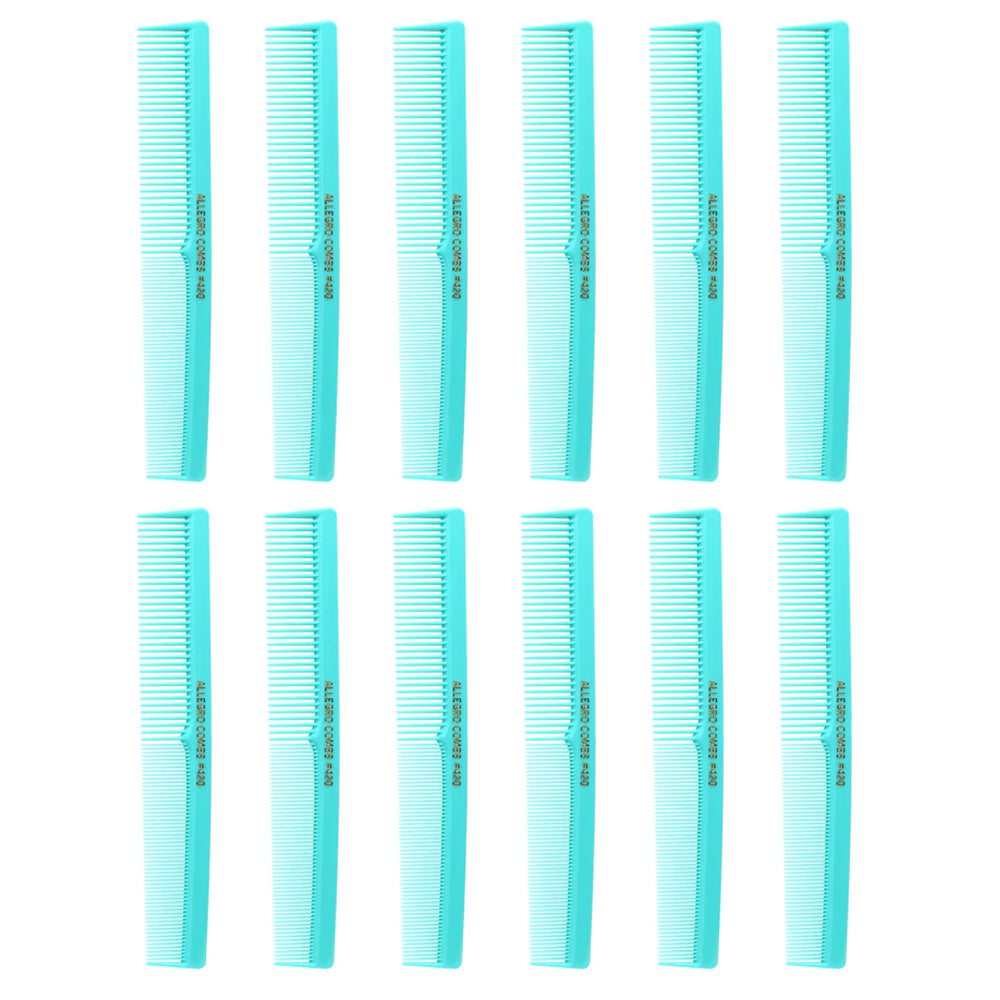 Allegro Combs 420 Barber Cutting Styling Comb Set - 12 count