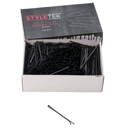 Styletek Grip Tight Heavy Duty Bobby Pins, Black