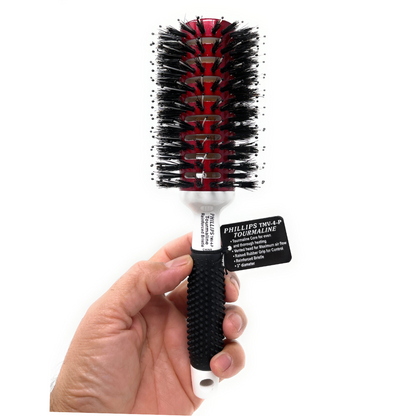 Phillips Vent Barrel Hair Brush - Tourmaline Barrel, Rubber Grip