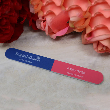 Tropical Shine 4-Way Nail Buffer. Nail Files.