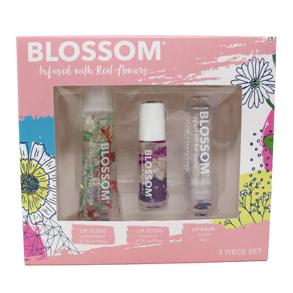 Blossom Moisturizing Lip Gloss Mini Roll-On Lip Gloss Color-Changing Lip Balm 3 Pc.