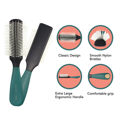 Allegro Combs Gripforte Detangler Hair Brush - Versatile Styling Tool for All Ages