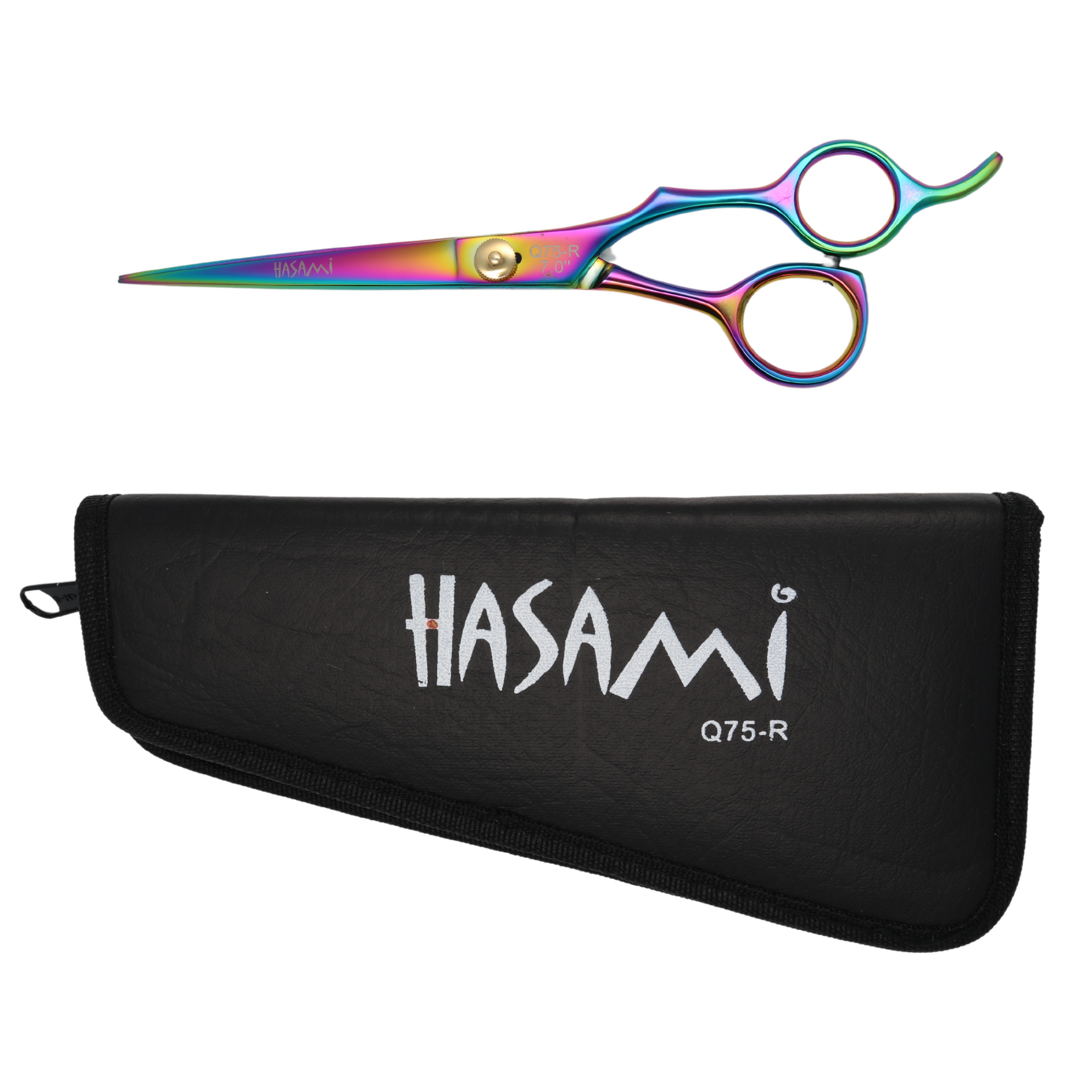 Hasami 7-Inch Professional Hair Cutting Scissors - Titanium Finish