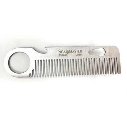 Scalpmaster Stainless Steel Beard Comb Stainless SteelUtility Bear Comb 1 Pc.