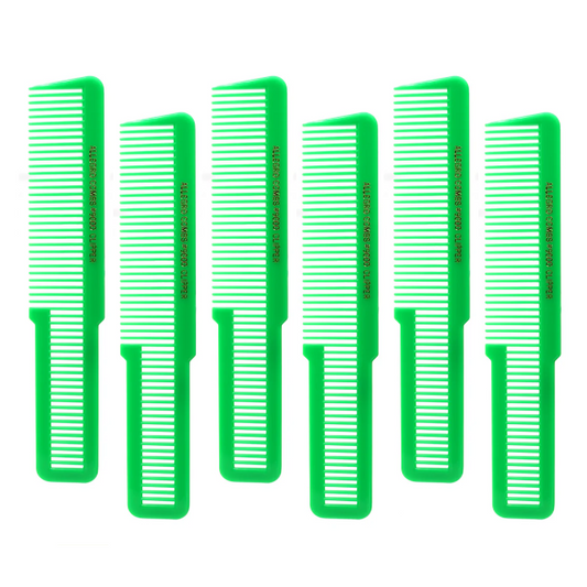 Allegro Combs #9000 Professional Clipper Cutting Comb - Blending & Flat Top - 6 Pack