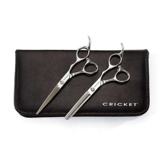 Cricket Hair Scissors Duo 5.75 In. and 32T Micro-serrated Hair Shears Thinner 1 Set