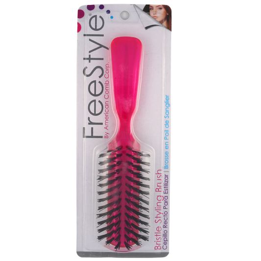 FreeStyle 6-Row Hair Brush with Nylon Bristles - Pink