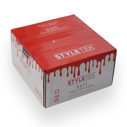 Styletek 5x11 Pre-Cut Pop-Up Foil, Heavy Texture, Red 500 Sheets