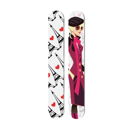 Flowery 4-in-1 Nail File Catty with Sleek Translucent Case 1 Count