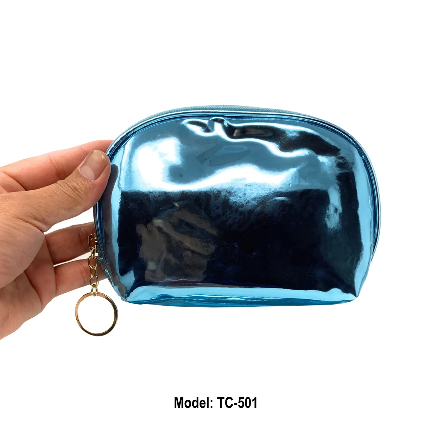 Travel Makeup Bags Cosmetic Bag Make Up Toiletry Bag Makeup Organizer Bag Blue 1 Pc.