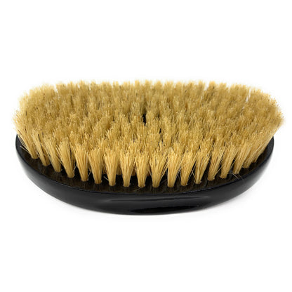 Scalpmaster Curved Oval Palm Boar Bristle Brush  black 1 pc