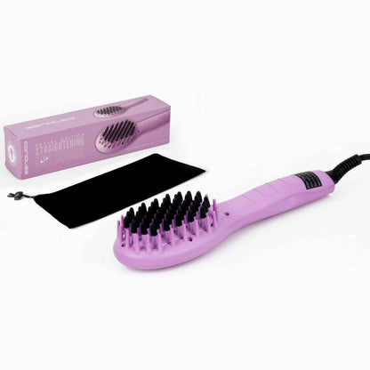 Corioliss Hair Straightening Mini Hot Brush - With Protective Pouch