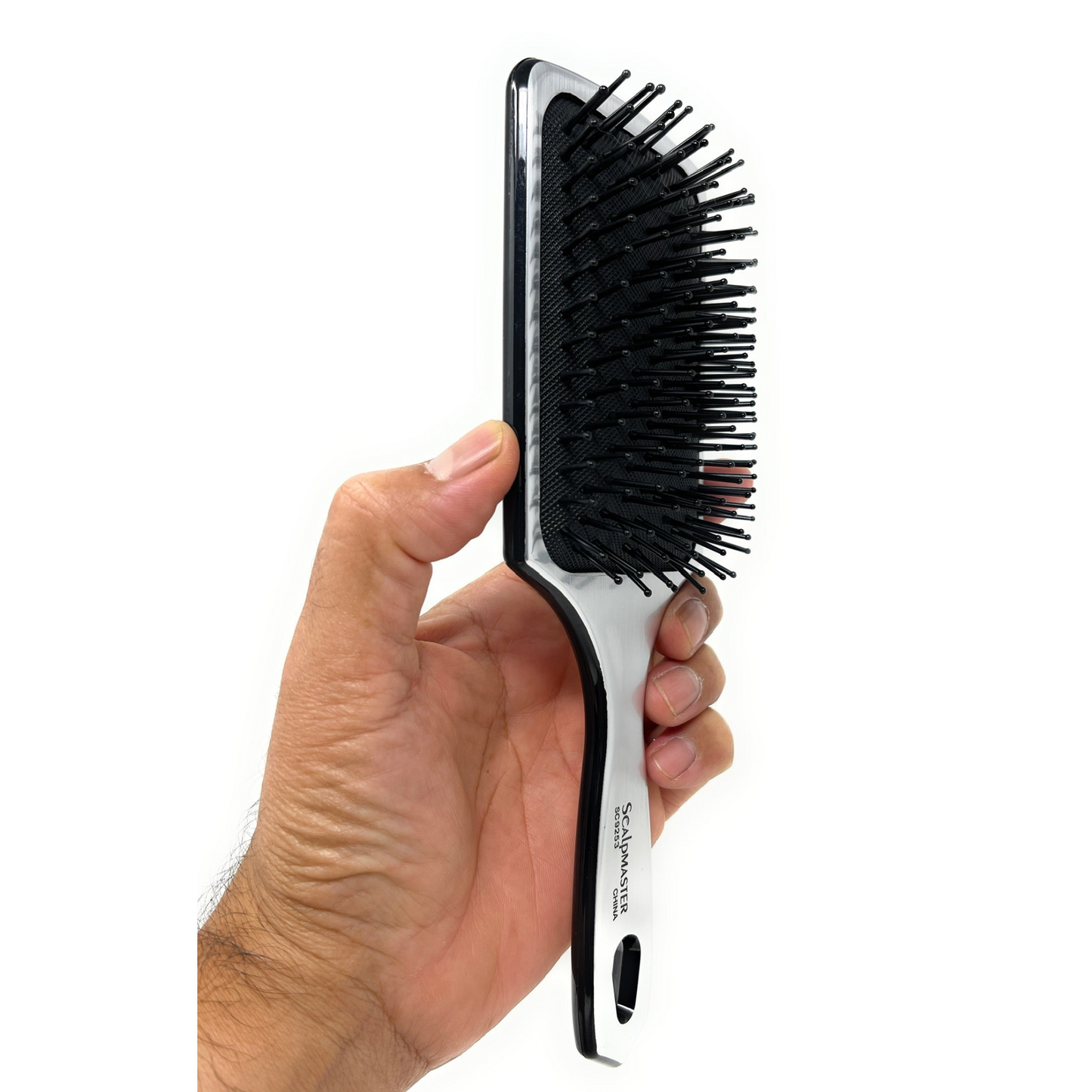 Scalpmaster Ball-Tipped Large Rectangular Cushioned Paddle Hair Brush