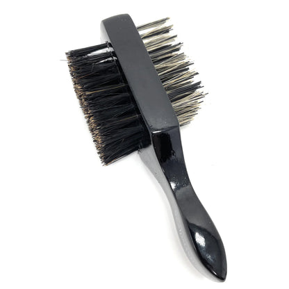 Scalpmaster 2-Sided Mini Club Brush 5 Rows 100% Natural Boar Bristles Beard Brush 1 Pc.