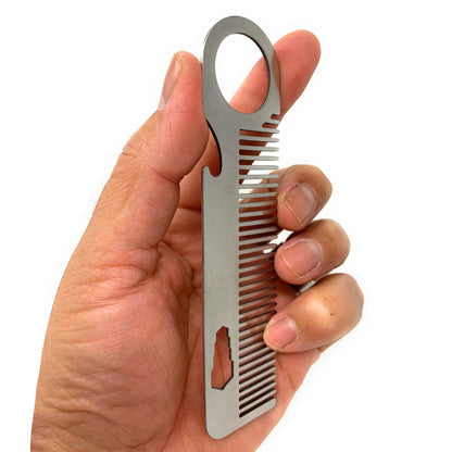 Scalpmaster Stainless Steel Beard Comb Stainless SteelUtility Bear Comb 1 Pc.