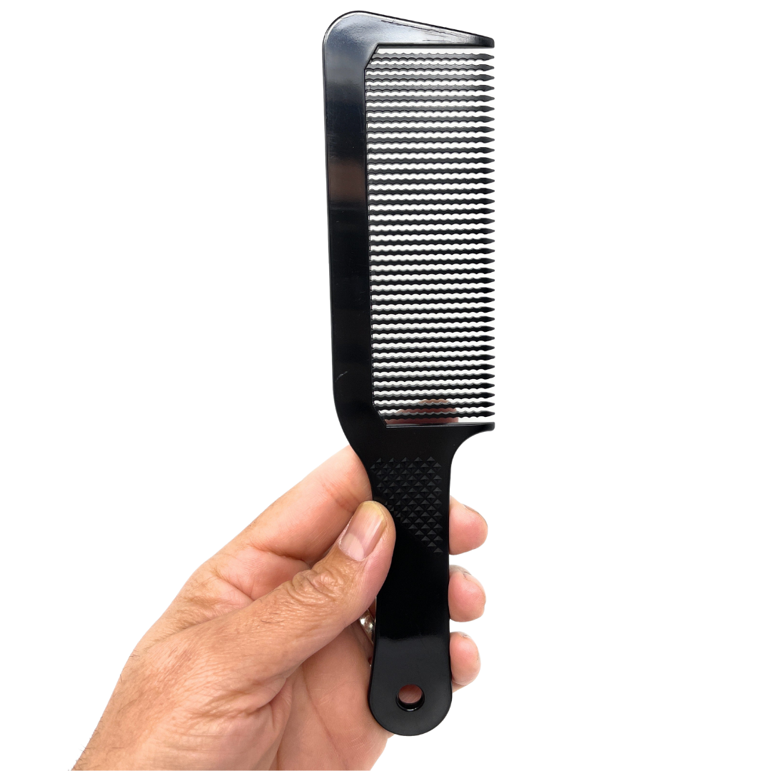 Scalpmaster Flat Top Clipper Comb for Blending & Cutting - Barber Comb, Black, 2-Pack