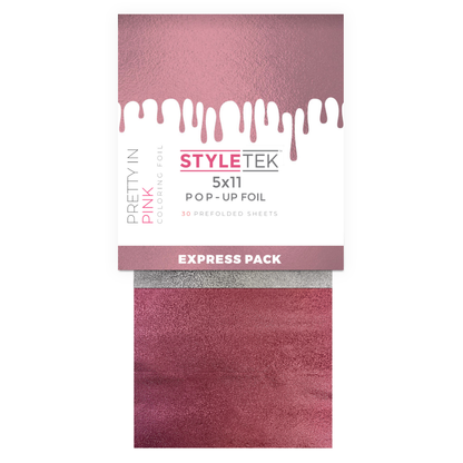 Styletek 5x11 Pre-Cut Pop-Up Foil, Heavy Texture, Pink 500 Sheets