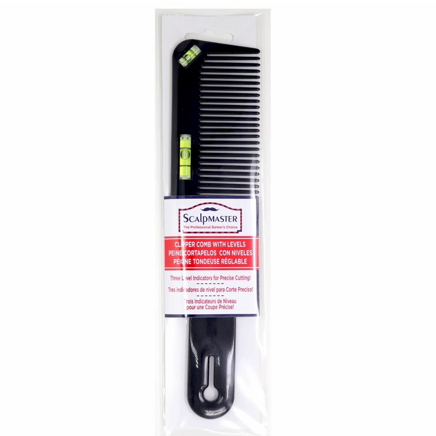 Scalpmaster Clipper Comb With Level Blending Flat Top Comb 1 Count