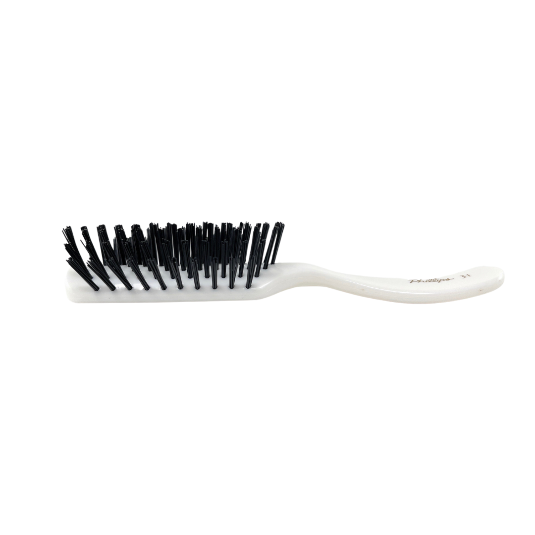 Phillips Brush 31 Nylon Bristles Hair Brush 7 Row Style Brush White 1 Pc