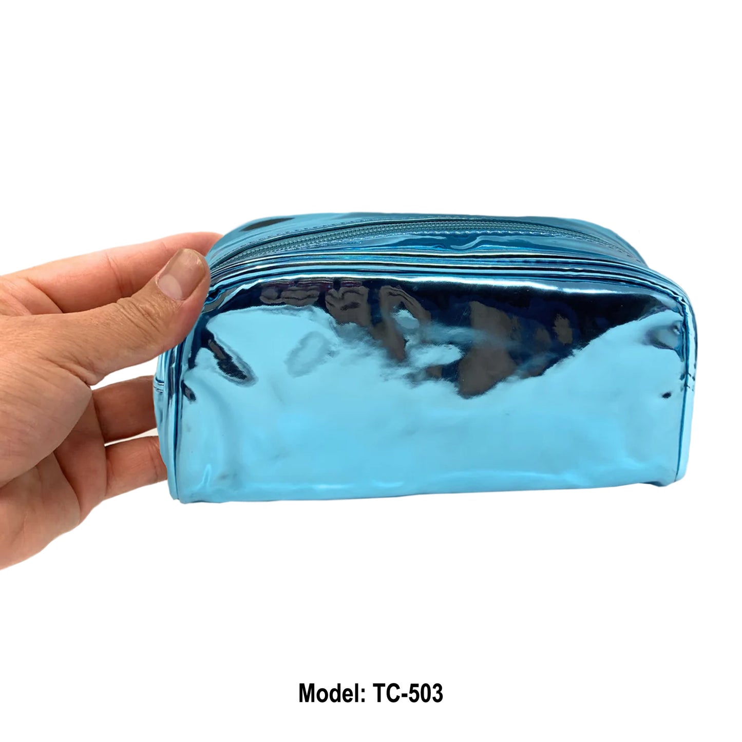 Travel Makeup Bags Cosmetic Bag Make Up Toiletry Bag Makeup Organizer Bag Blue 1 Pc.