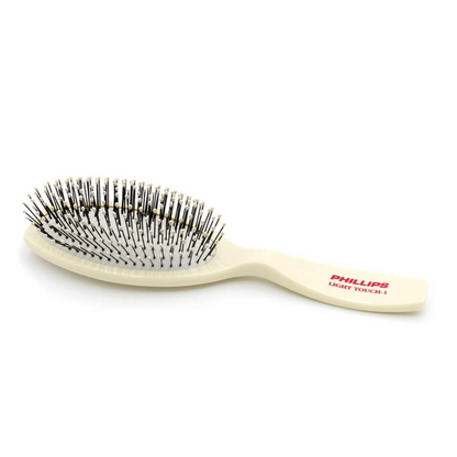 Phillips Light Touch 1 Oval Cushioned Hair Brush - 11-Row Bristles, Ivory