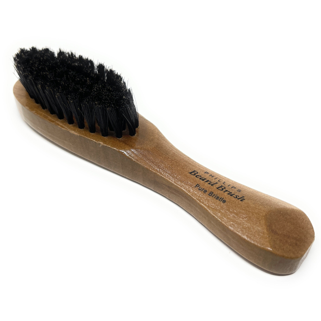 Phillips Brush Beard Brush Short Hair Pure Bristle Wood Handle