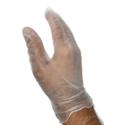 Disposable Vinyl Clear Gloves Powder Free 1 Box 100 each.