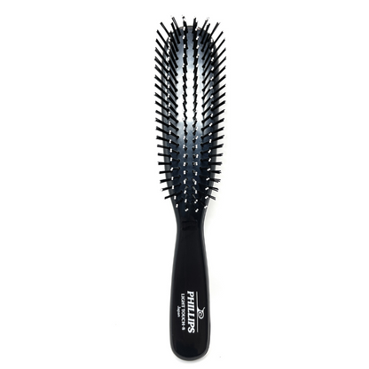 Phillips Brush Light Touch 8 - Nylon Hair Brush, Black Rectangle Handle