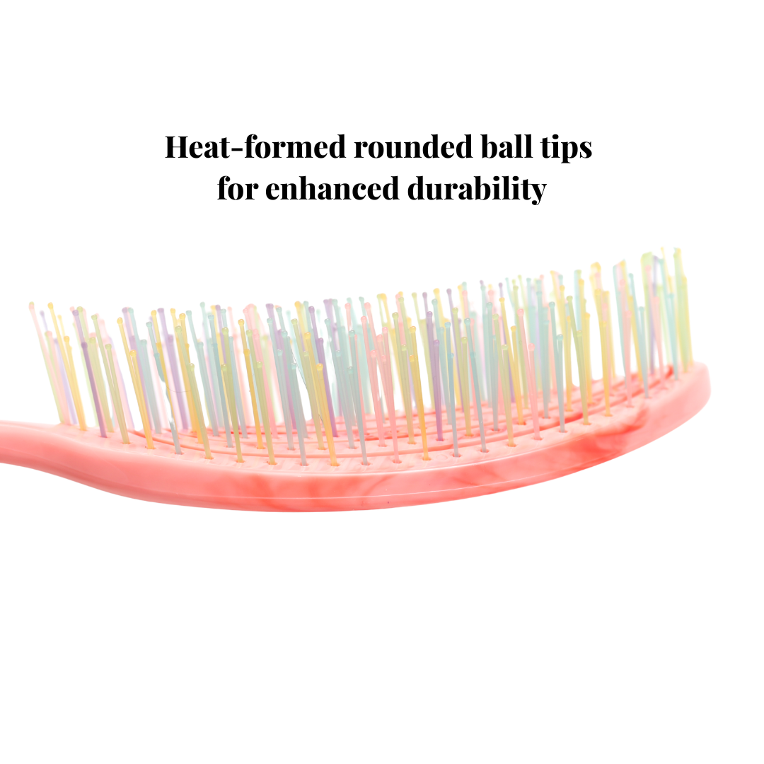 BLUSHMARKS Spiral Flex Detangling Hair Brush – Flexible Vented Hair Brush for Wet & Dry Hair