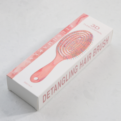 BLUSHMARKS Spiral Flex Detangling Hair Brush – Flexible Vented Hair Brush for Wet & Dry Hair