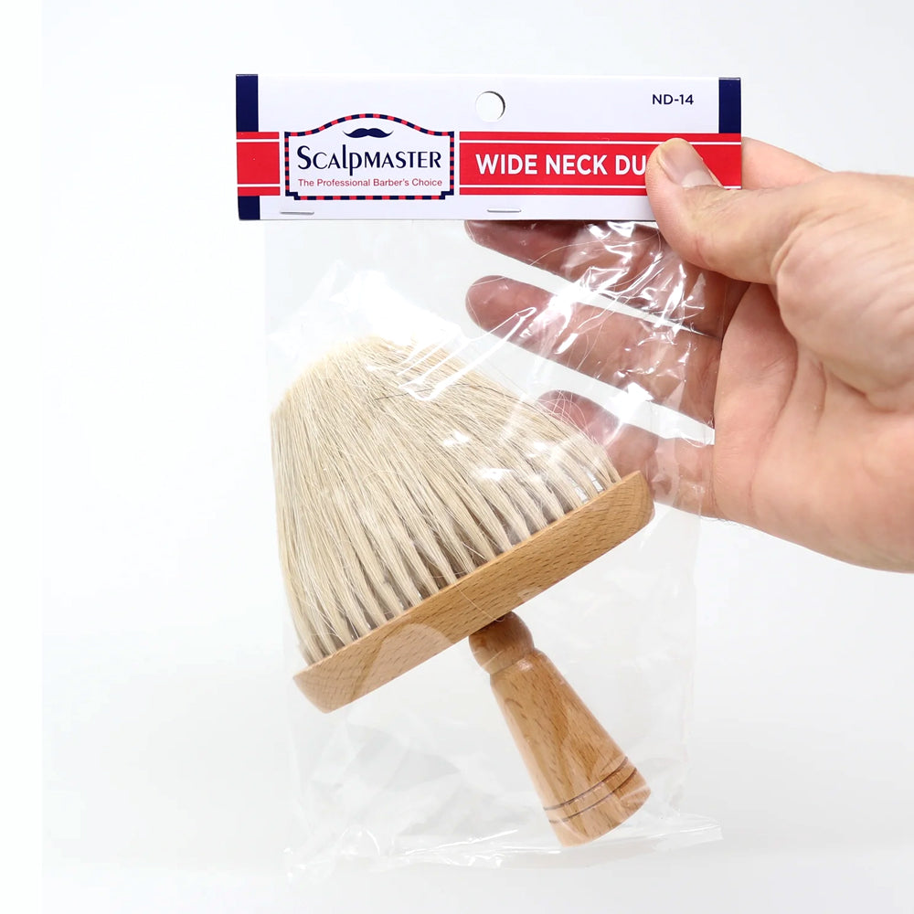 Scalpmaster Barber Brush Neck Duster With Natural Bristles Barbershop Accessories 1 pc.