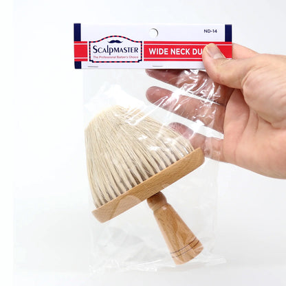 Scalpmaster Barber Brush Neck Duster With Natural Bristles Barbershop Accessories 1 pc.