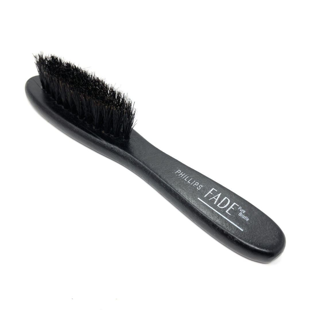 Phillips Fade Clipper Brush - Boar Bristle, Wooden Handle, Barber Brush