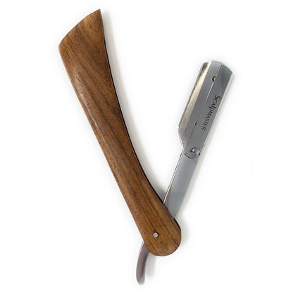 Scalpmaster Wooden Handle Straight Edge Razor