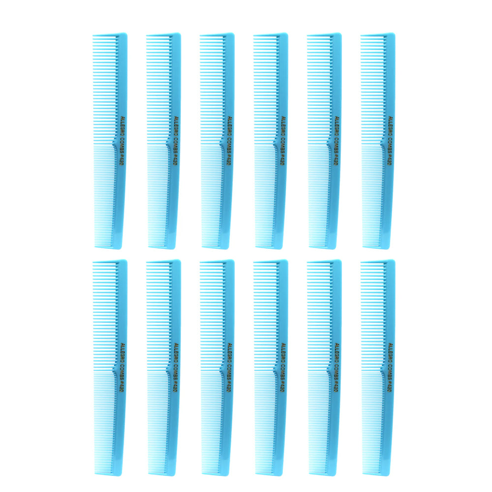 Allegro Combs 420 Barber Cutting Styling Comb Set - 12 count