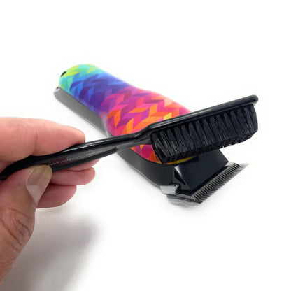 Scalpmaster Clipper Cleaning Brush Soft Nylon Bristles Barber Brush Plastic Handle Fade Brush 2 Pc.