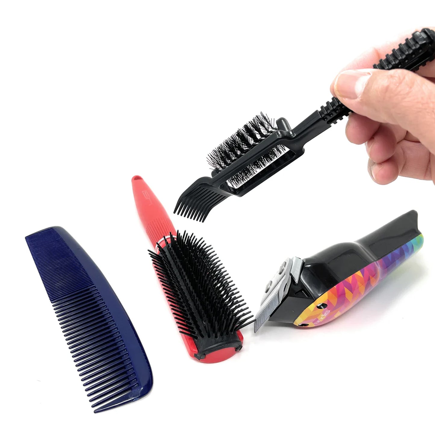 Scalpmaster Brush And Combs Cleaner - Plastic Handle 2 Pc.