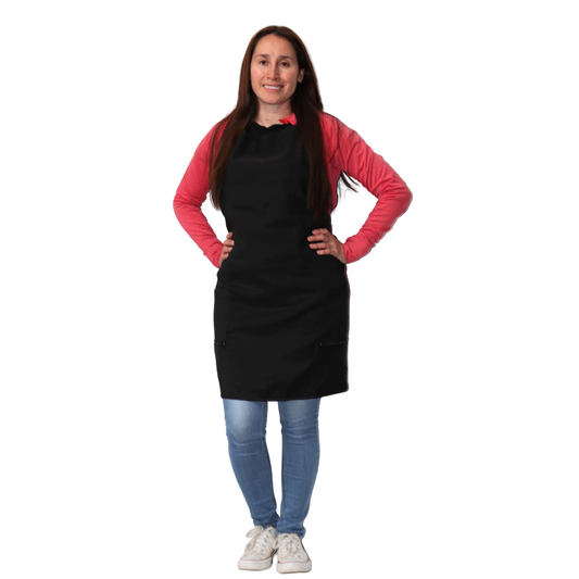 Allegro Combs Bleachproof Black Apron – Professional Salon & Barber Apron for Stylists