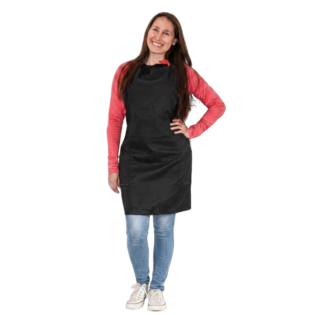 Allegro Combs Bleachproof Black Apron – Professional Salon & Barber Apron for Stylists